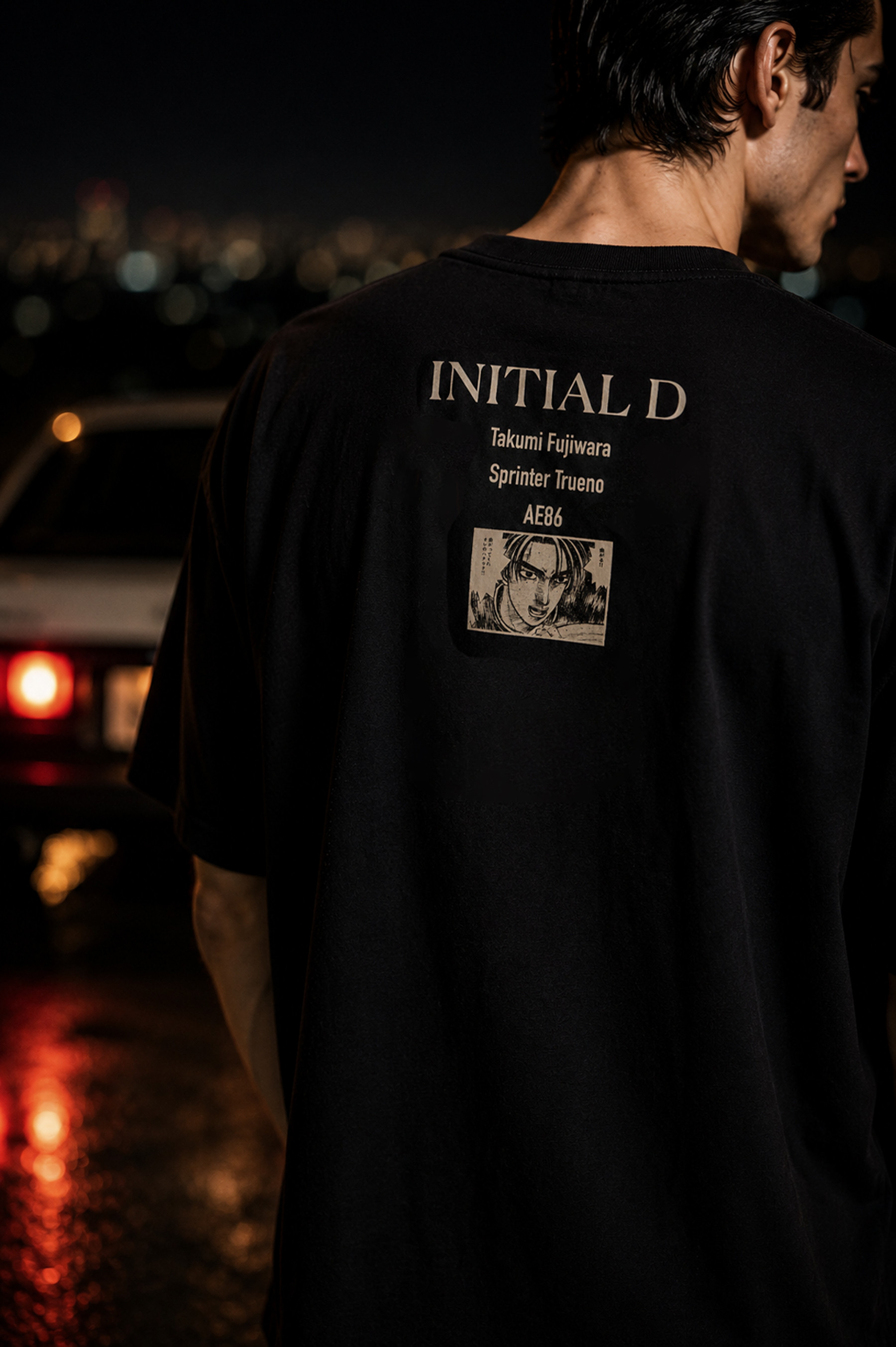 頭文字D 別注 フジワラ グラフィック半袖Tシャツ スタイリング